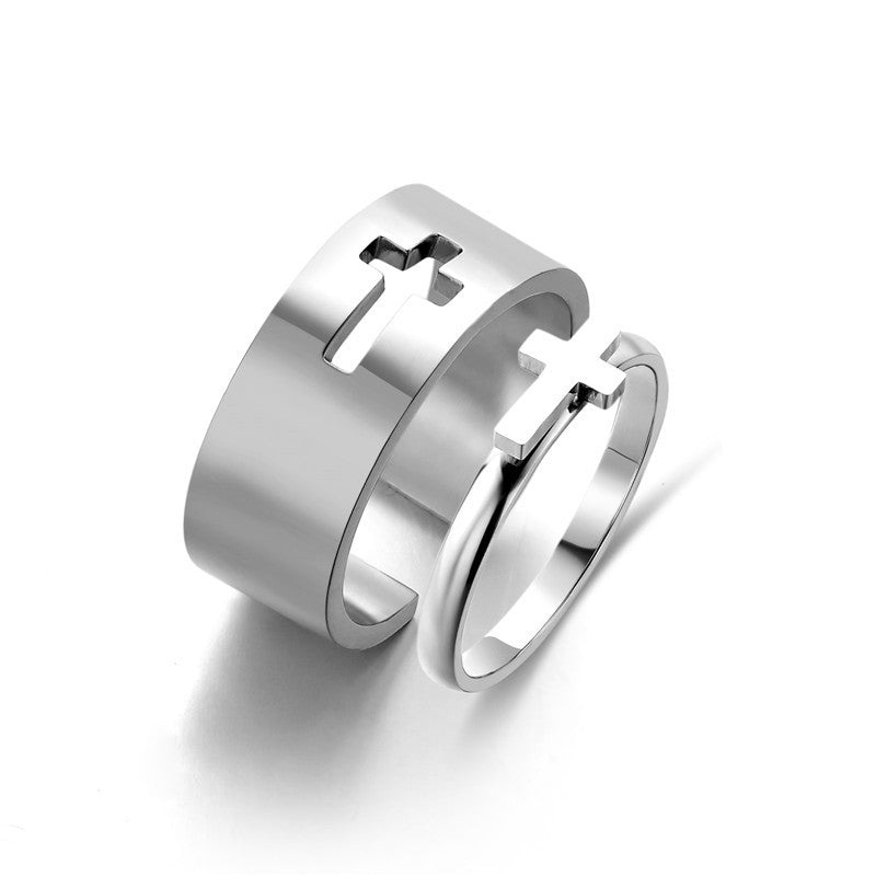 Simple And Versatile Titanium Steel Ring Geometric Design Gift Ready Packaging For Loved Ones Gift For Any Moments