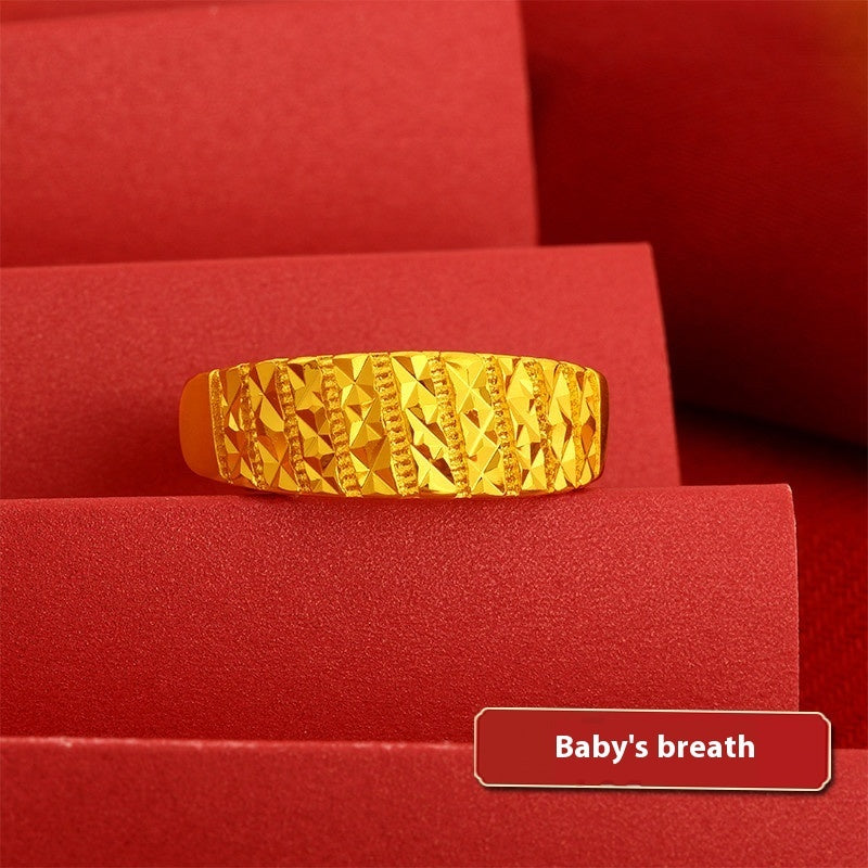Vietnam Placer Gold Ring For Women Does Not Fade