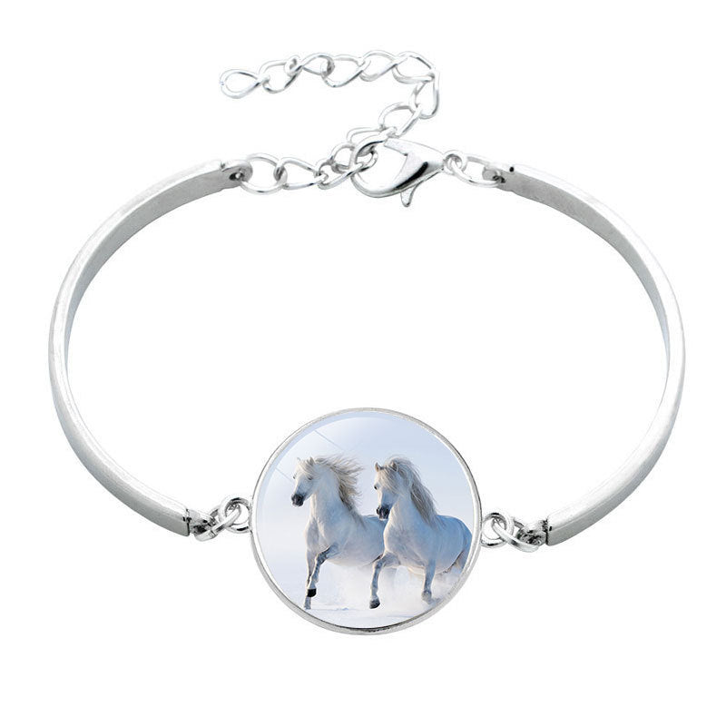 Unisex Horse Bracelet Electroplated Alloy Zodiac Design Jewelry Gift For Promotions Versatile Gift Accessory UK