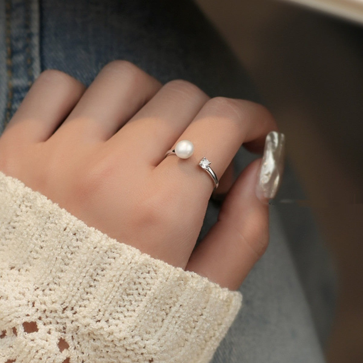 Elegant Adjustable Copper Ring For Women Gift Jewelry