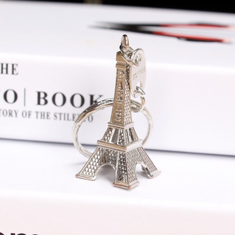 Eiffel Tower Keychain Vintage Alloy Key Chain Paris Souvenir Gift Iron Tower Key Ring Decorative Gold Finish Unisex