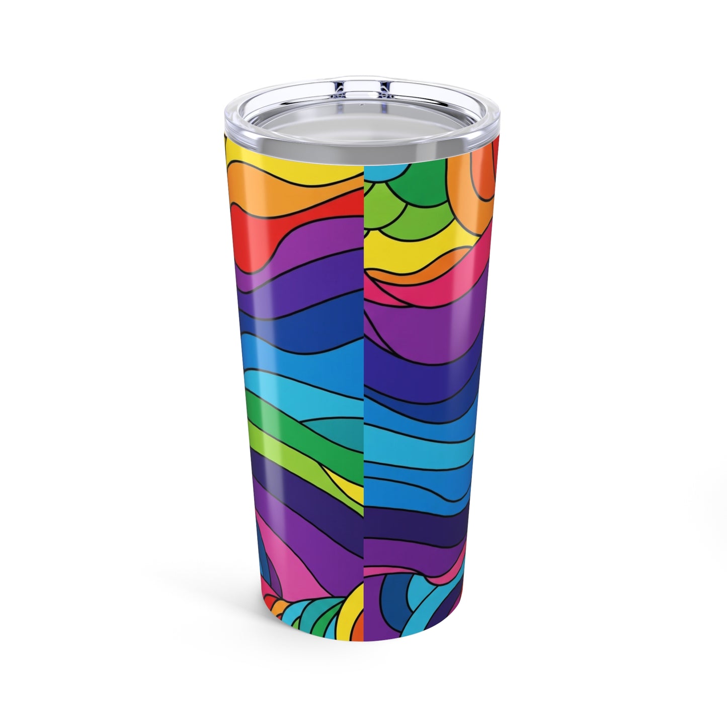 20 Oz Stainless Steel Tumbler With Double Wall Vacuum Insulation Leak Proof Printed Design For Hot Or Cold Drinks