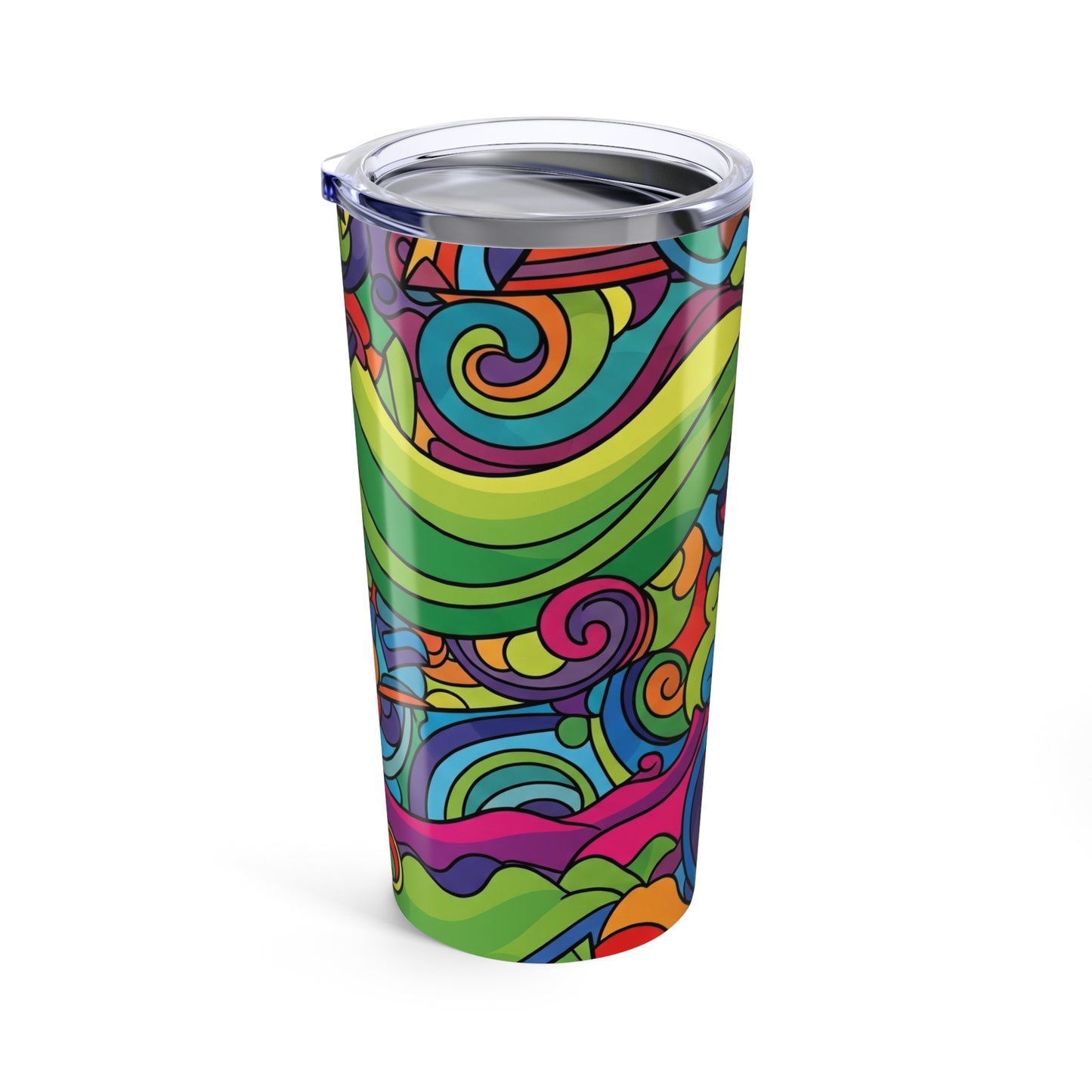20Oz Stainless Steel Tumbler With Double Wall Vacuum Insulation Spill Resistant Thermal Coffee Cup With Printed