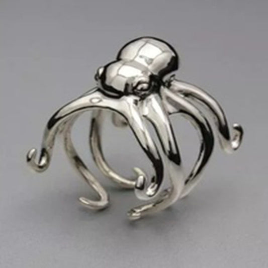 Unisex Octopus Ring Electroplated Metal Jewelry Fashion Ring For Men And Women Everyday Accessory Durable Chic
