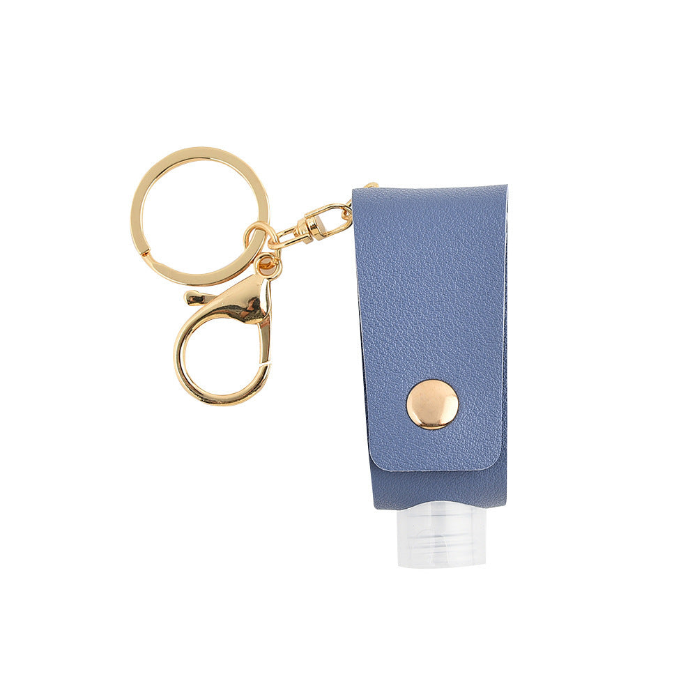 Leather Key Chain T Shape Durable Key Holder Stylish Key Ring For Everyday Carry Sky Blue Durable Everyday Use