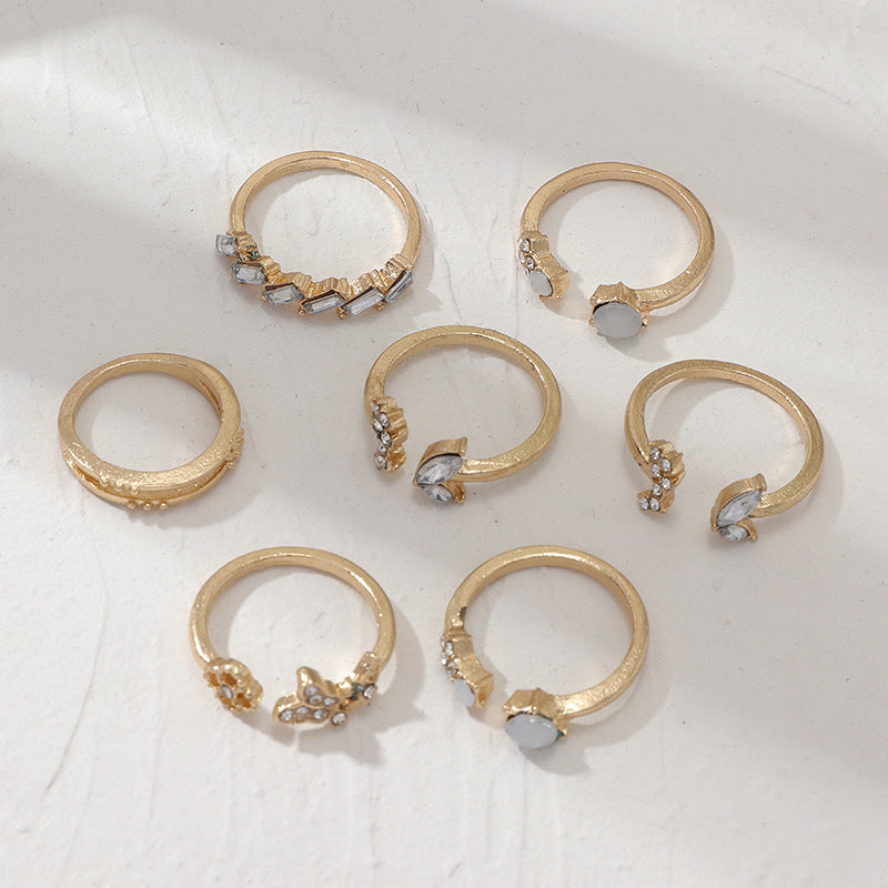 Womens Butterfly Flower Jewelry Set Electroplated Alloy 7 Piece European American Design Fashion For Women USA