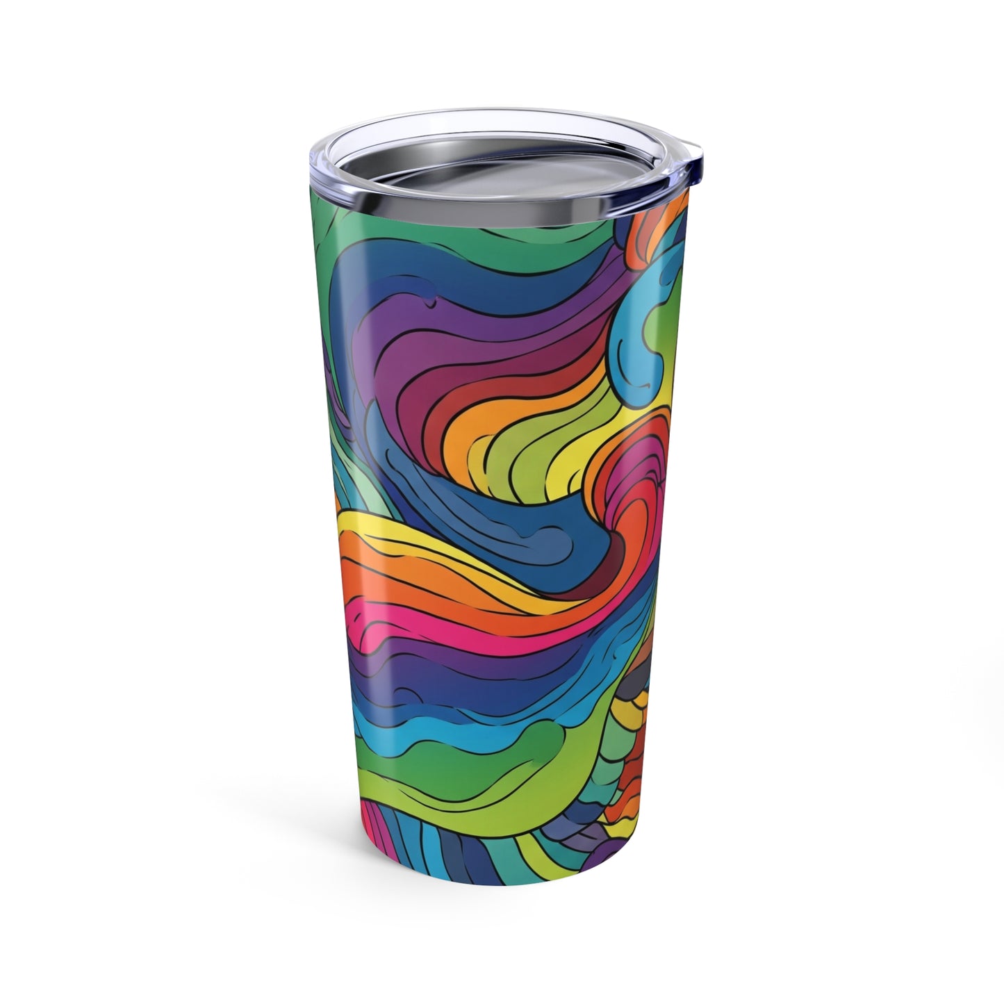 20oz Stainless Steel Tumbler With Printed Design Double Wall Vacuum Insulated Spill Resistant Thermal Beverage