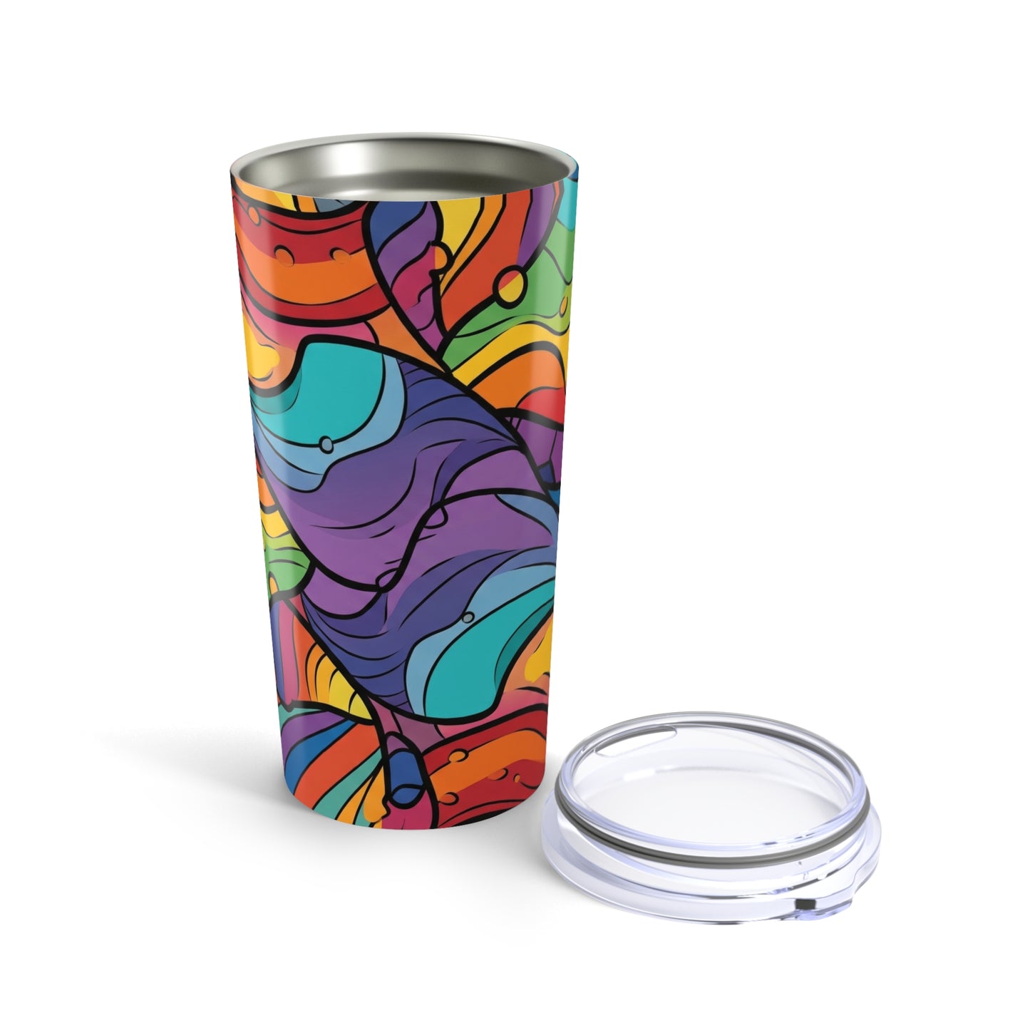 20oz Stainless Steel Travel Mug Pattern Double Wall Vacuum Insulated Spill Resistant Durable For Hot And Cold