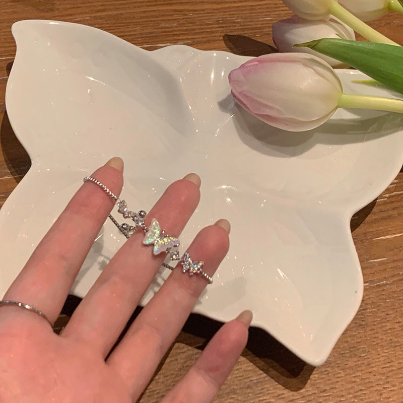 Womens Butterfly Bracelet Elegant Alloy Metal Jewelry