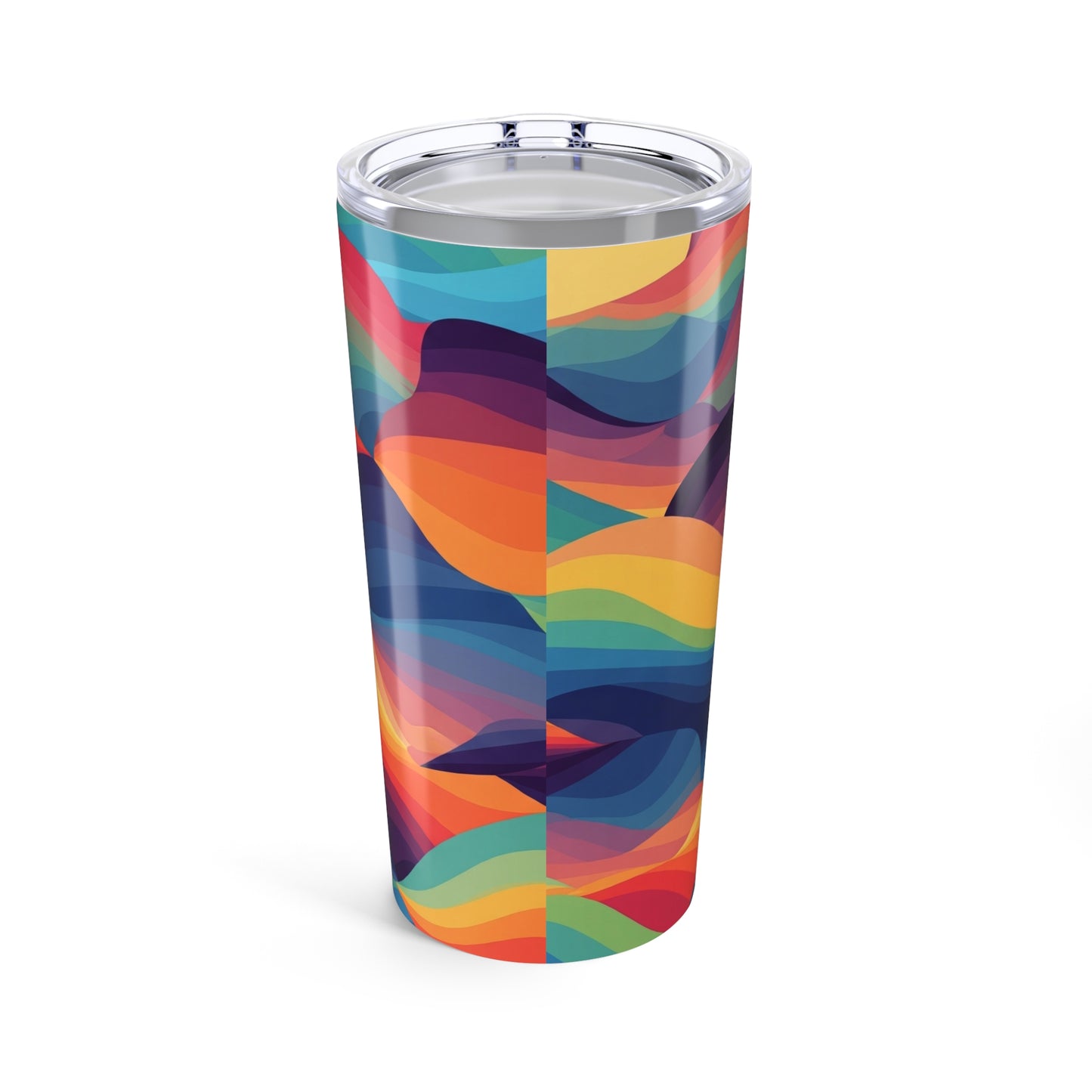 20oz Stainless Steel Tumbler Vacuum Insulated Spill Resistant Printed Design Dishwasher Safe Keeps Beverages Hot