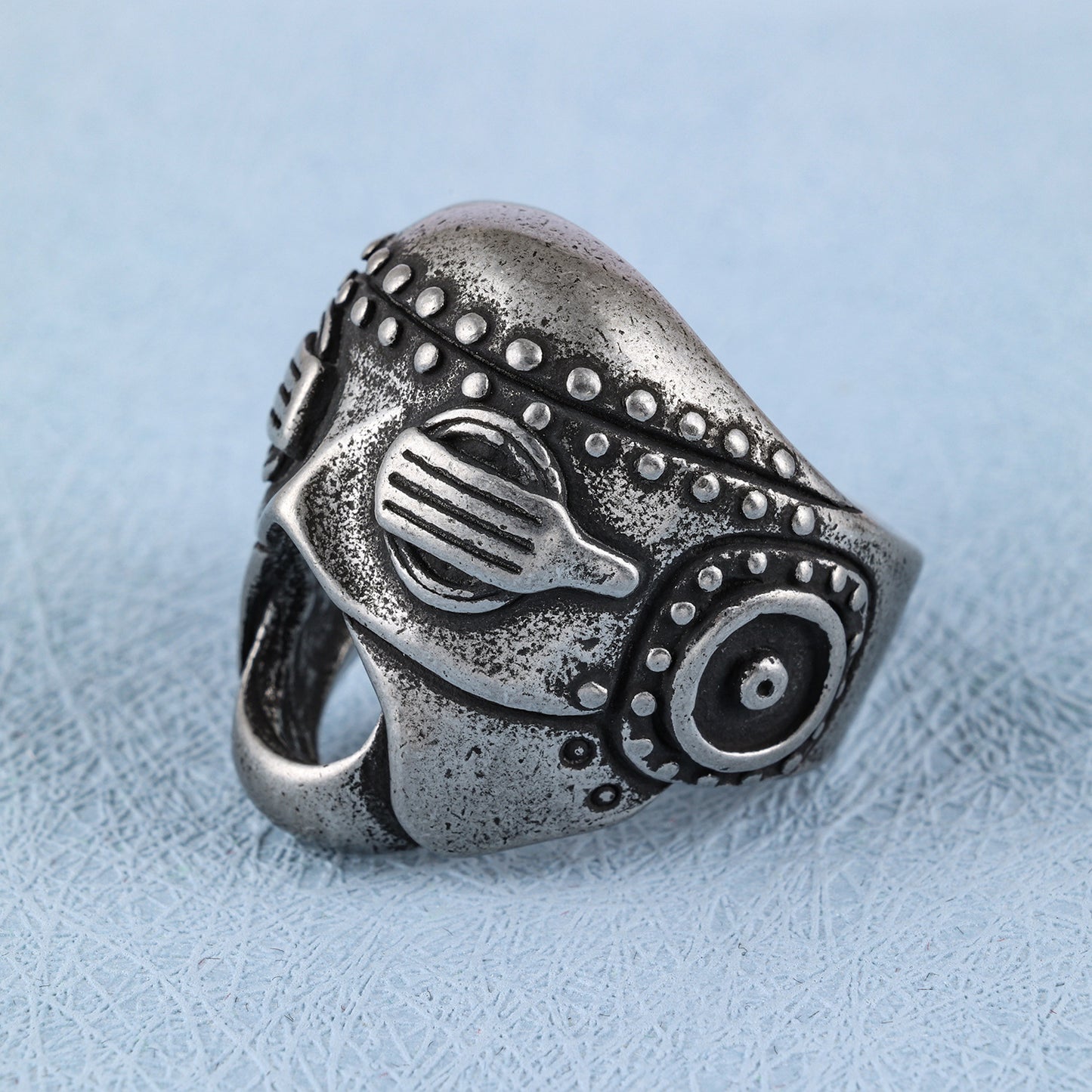 Vintage Accessories Skull Mask Stainless Steel Punk Men's Ring