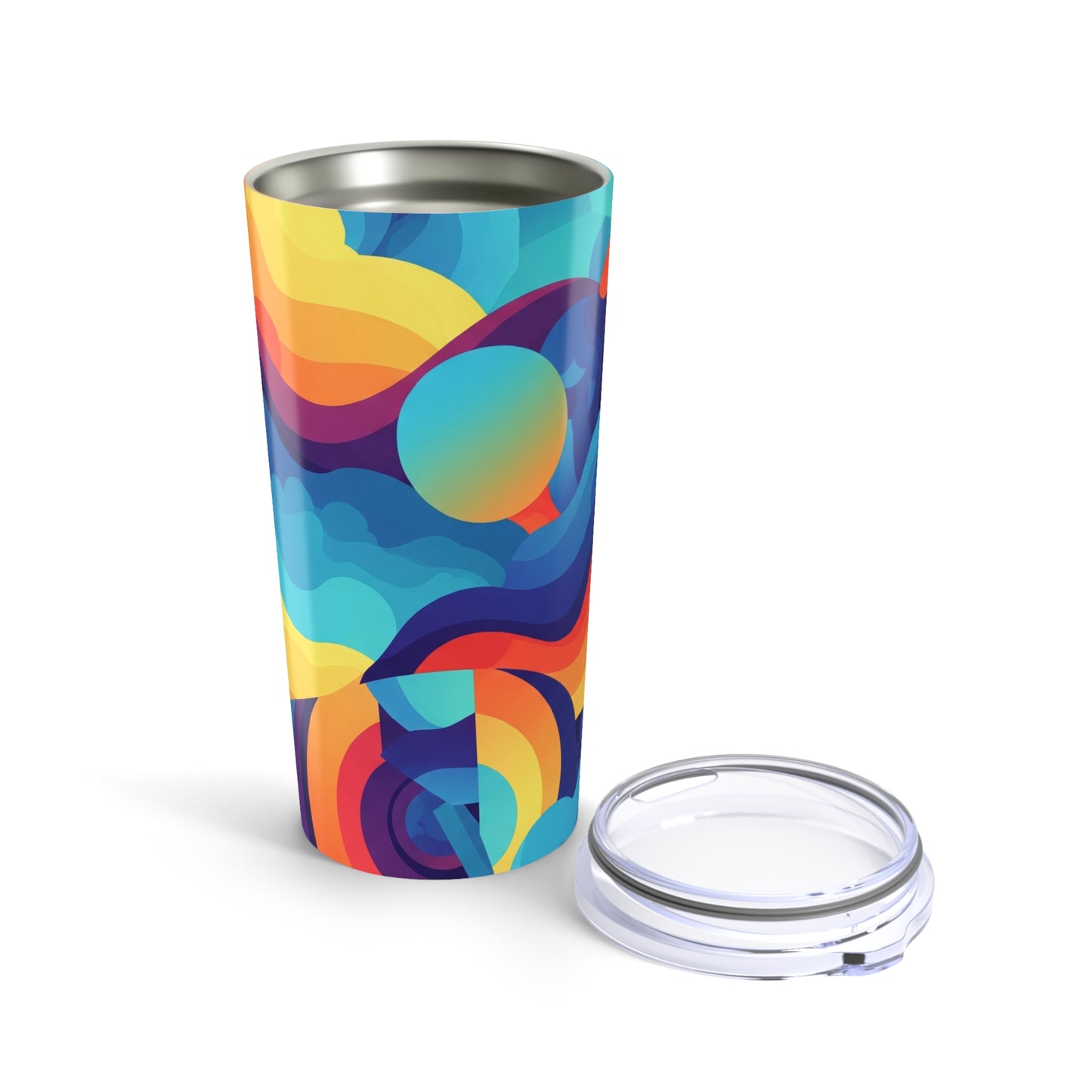 Double Wall Vacuum Insulated 20oz Stainless Steel Printed Tumbler For Hot And Cold Drinks Spill Resistant Travel