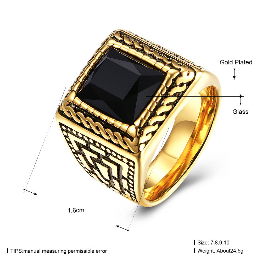 Men's stainless steel ring