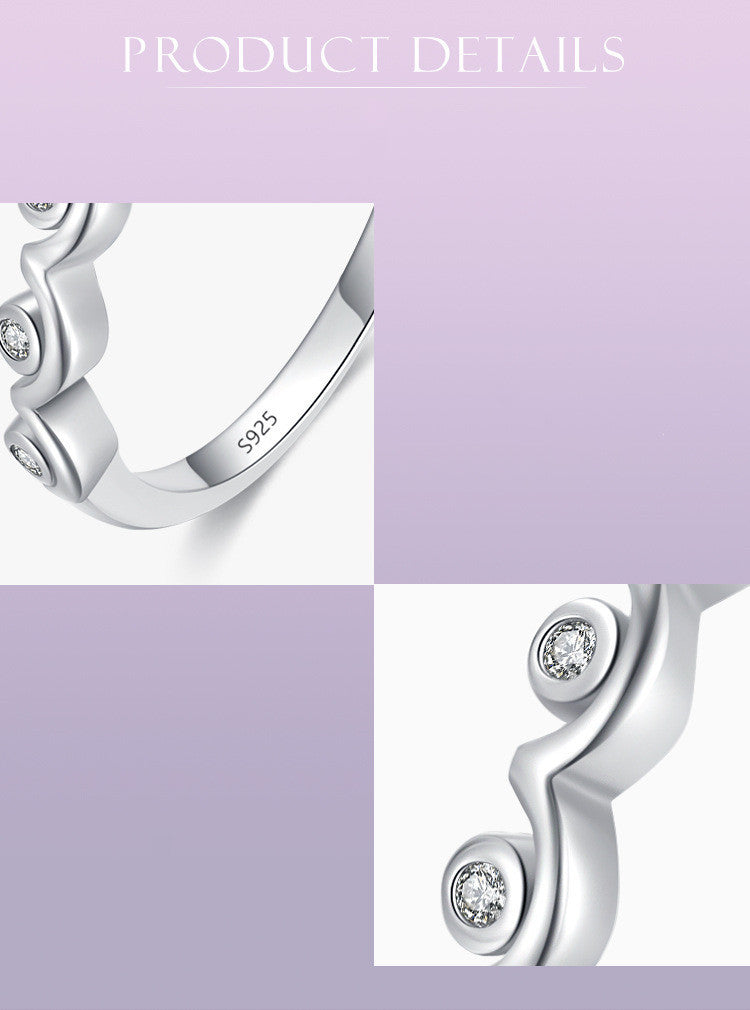 Womens Ring S925 Sterling Silver Band Diamond Stackable Ring Designs Gold Plated Inlaid Gemstones Gift for Her