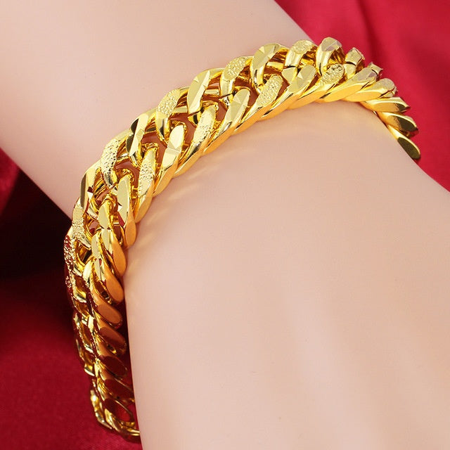 Mens Brass Bracelet Gold Tone Fashion Accessory For Everyday Wear And Special Occasions Jewelry Bracelet Style
