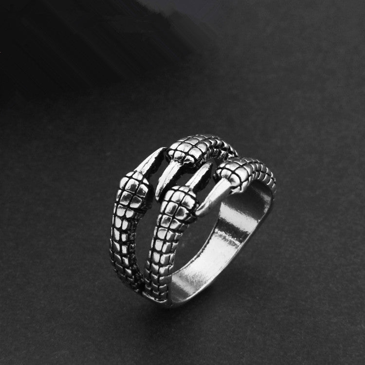 Mens Titanium Steel Eagle Claw Ring European American Gothic Biker Electroplated Devil Claw Jewelry Style Gear
