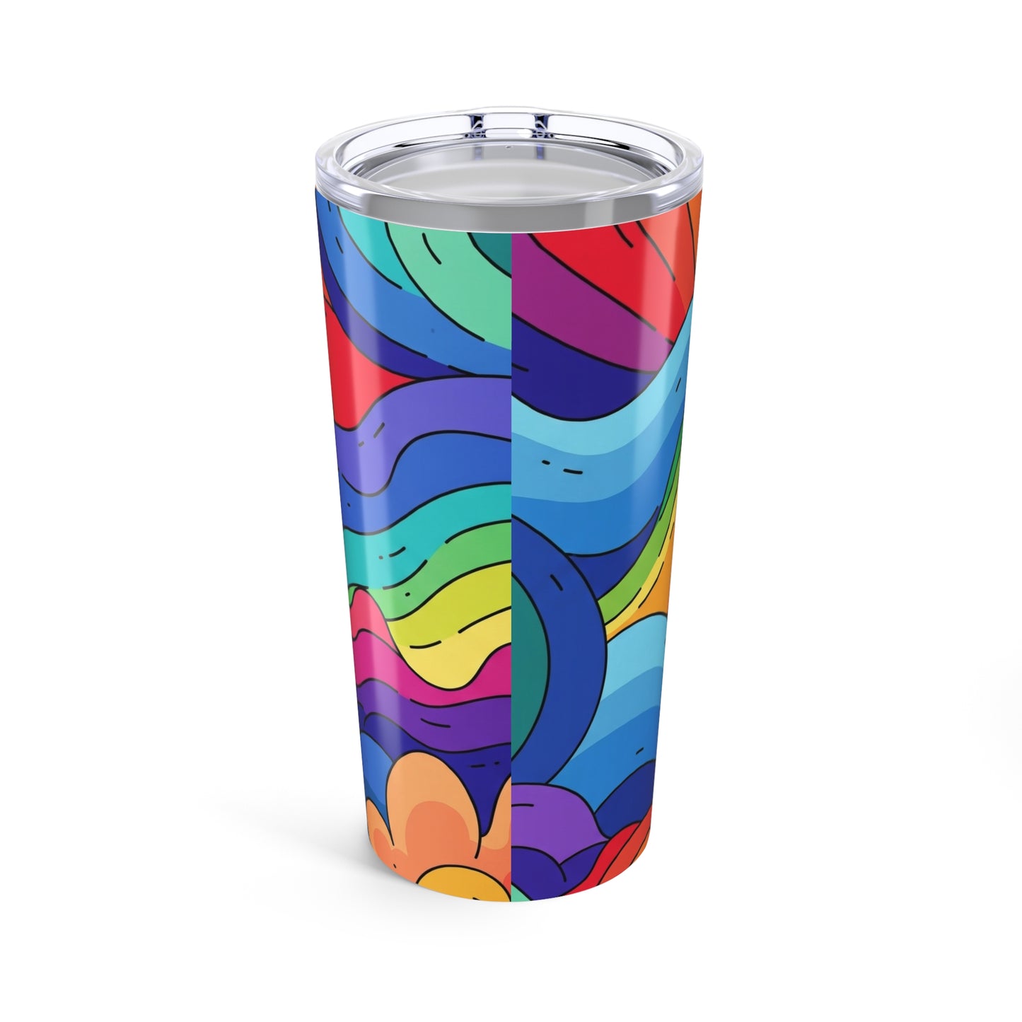 20oz Stainless Steel Printed Travel Tumbler With Double Wall Vacuum Insulation And Spill Resistant Dishwasher Safe