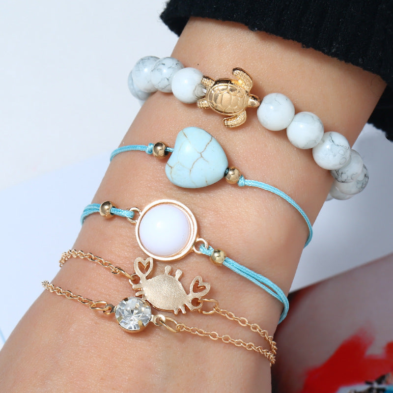 Crab Charm Bracelet Women and Girls Adjustable Alloy Animal Design Fashion Wristband for Everyday Wear Trendy