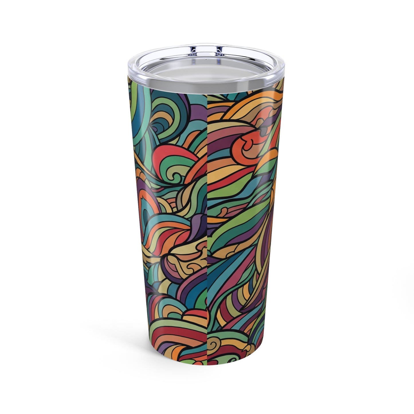 Printed 20 Oz Stainless Steel Travel Mug With Double Wall Vacuum Insulation Spill Resistant Dishwasher Safe Grip