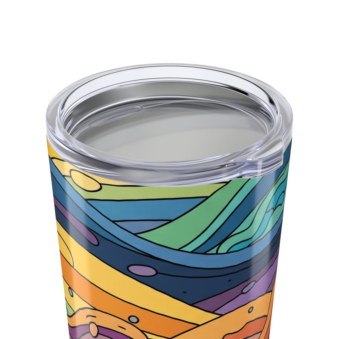 20oz Stainless Steel Travel Mug With Double Wall Vacuum Insulation Spill Resistant Durable Printed Design Coffee