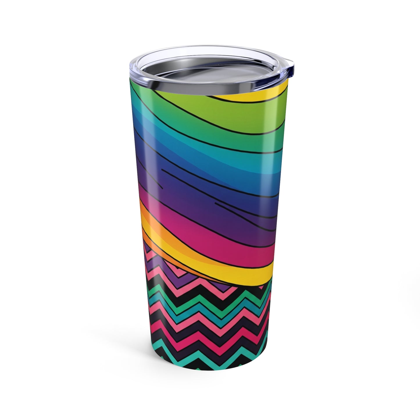 20oz Stainless Steel Tumbler With Double Wall Vacuum Insulation Spill Resistant Printed Pattern For Hot Cold