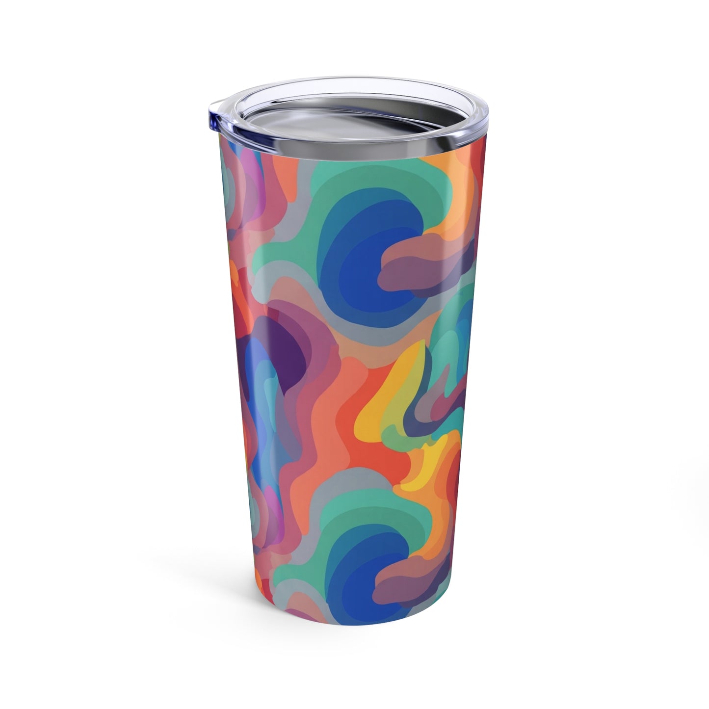 20oz Stainless Steel Tumbler With Printed Design Double Wall Vacuum Insulated Leak Proof Thermal Coffee Travel Mug