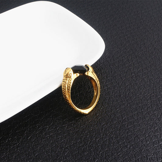 Geometric Zinc Alloy Unisex Ring Memorial Keepsake Gift