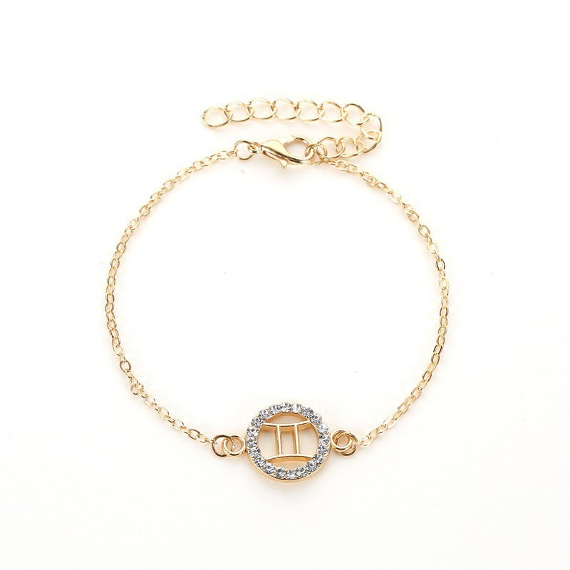 Womens Electroplated Alloy Bracelet Celestial Constellation Jewelry Delicate Design Chic Fashion Bracelet Gift