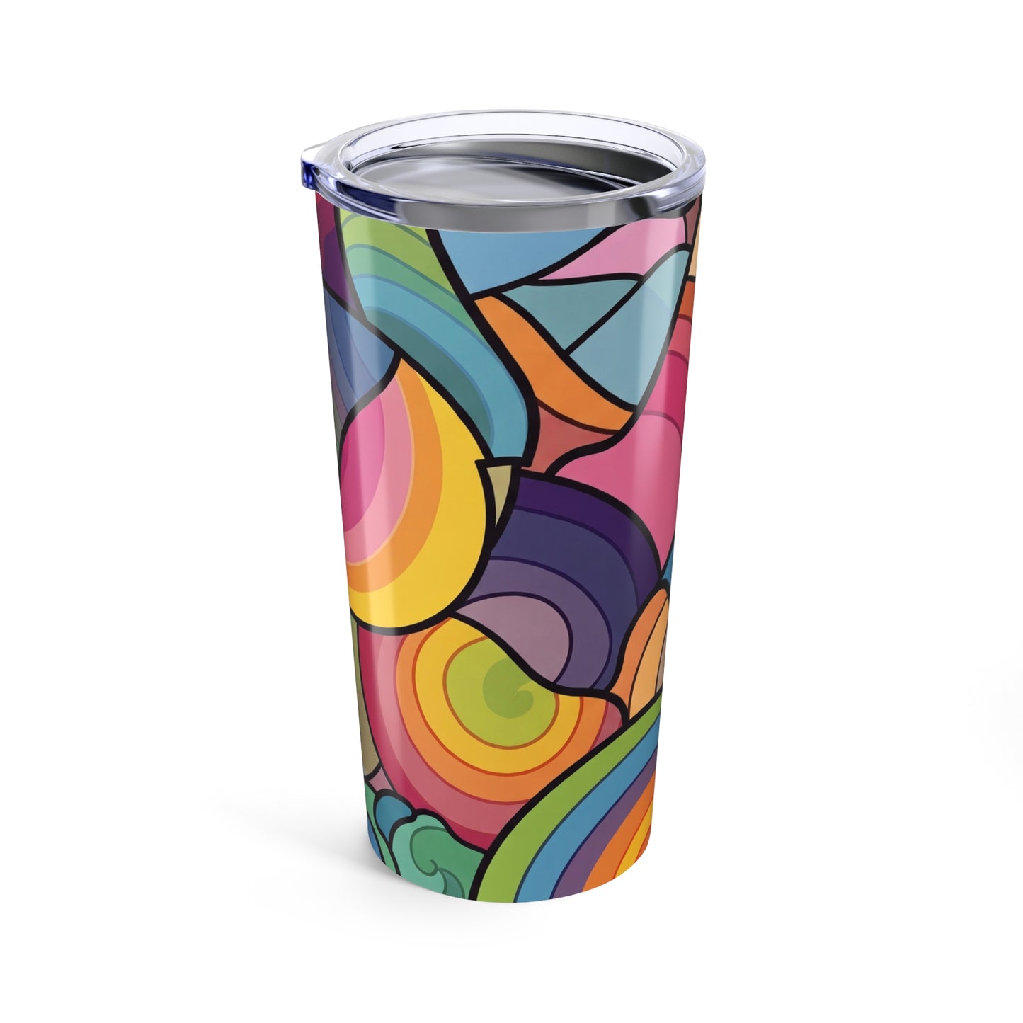 20oz Stainless Steel Tumbler With Artistic Printed Design Double Wall Vacuum Insulation Leak Proof Dishwasher Safe
