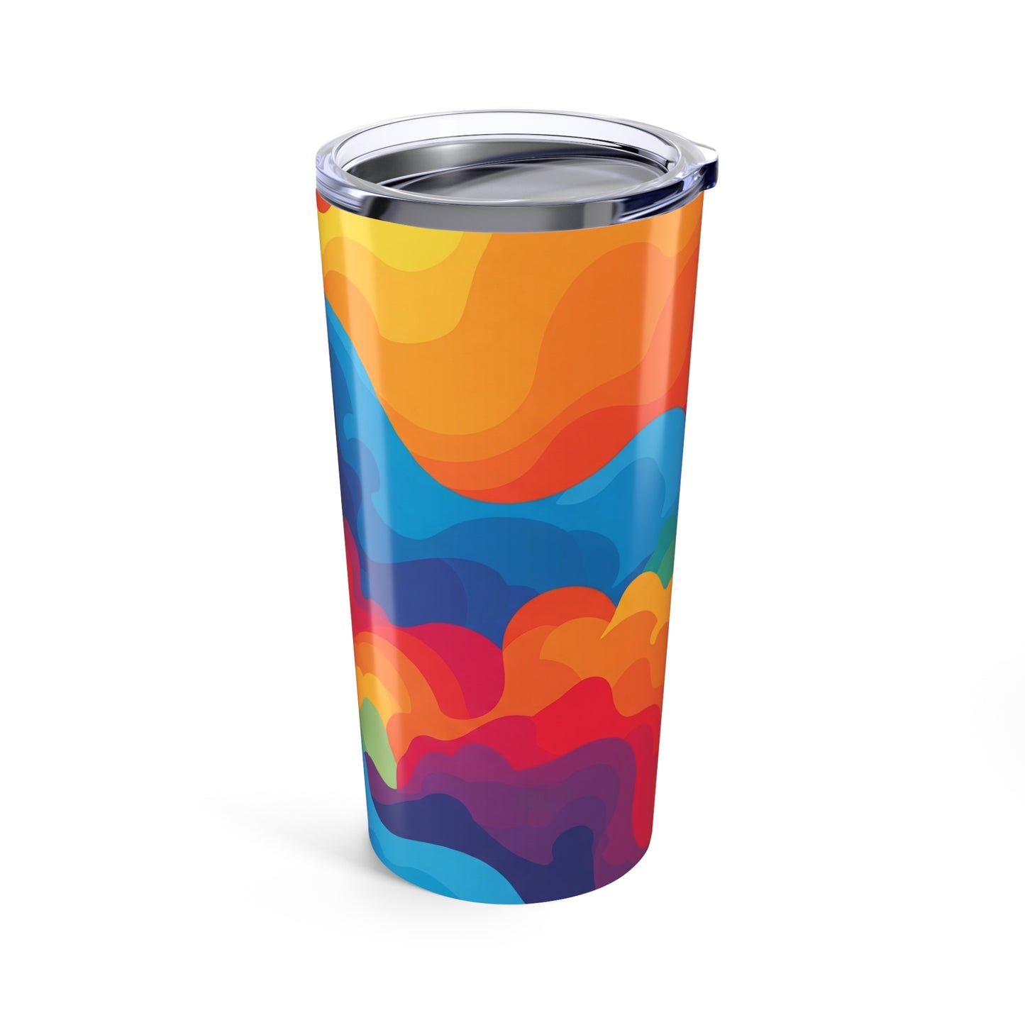 20oz Printed Stainless Steel Tumbler With Double Wall Insulation Spill Resistant Lid For Hot Or Cold Beverages