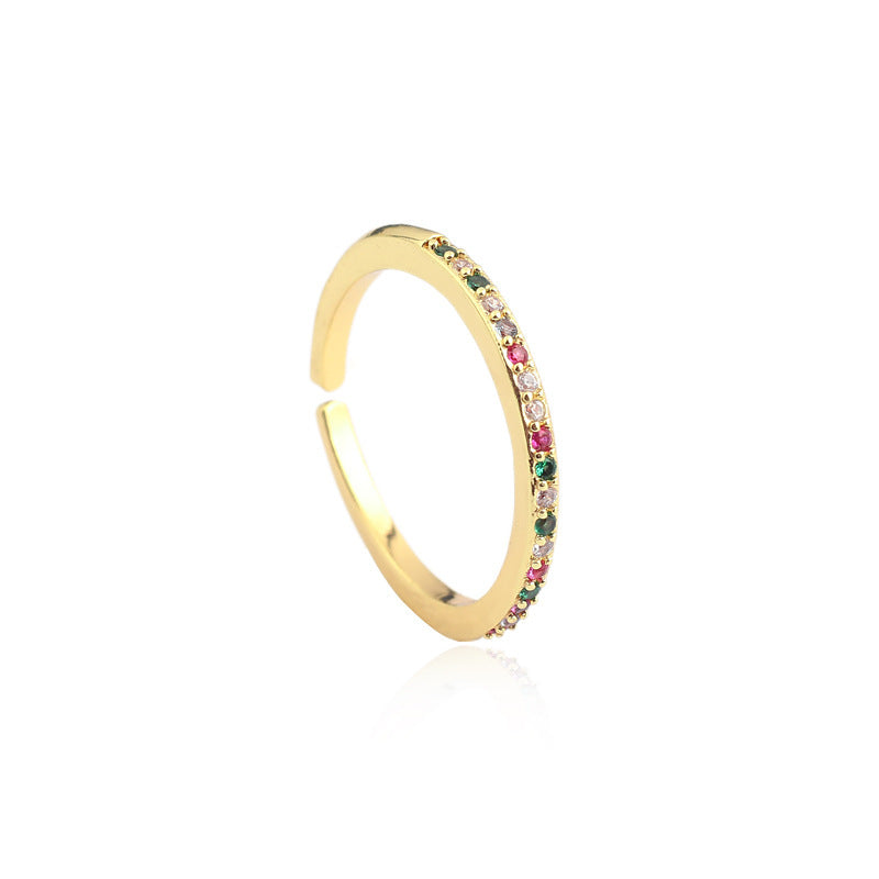 Geometric Copper Ring With Bee Design European American Fashion Statement Jewelry Fishbone Ring Golden Elegant