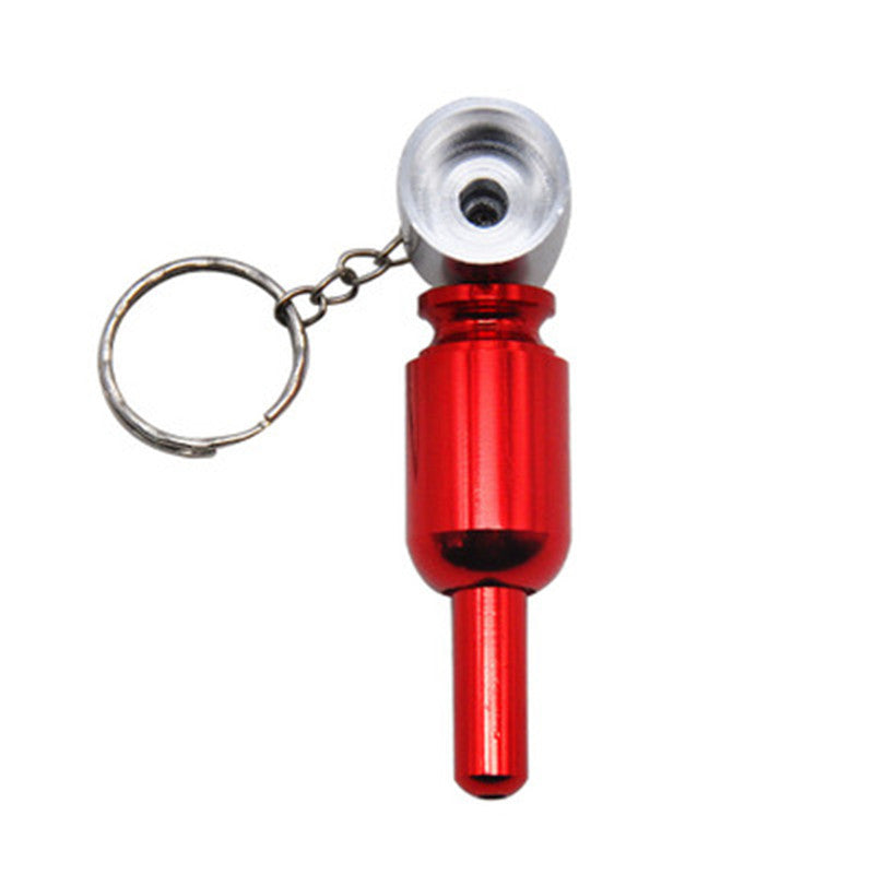 Gas Tank Shape Tobacco Smoking Pipe Zinc Alloy Plated Fashionable Casual Pipe Green Red BlueLux Colors Novelty