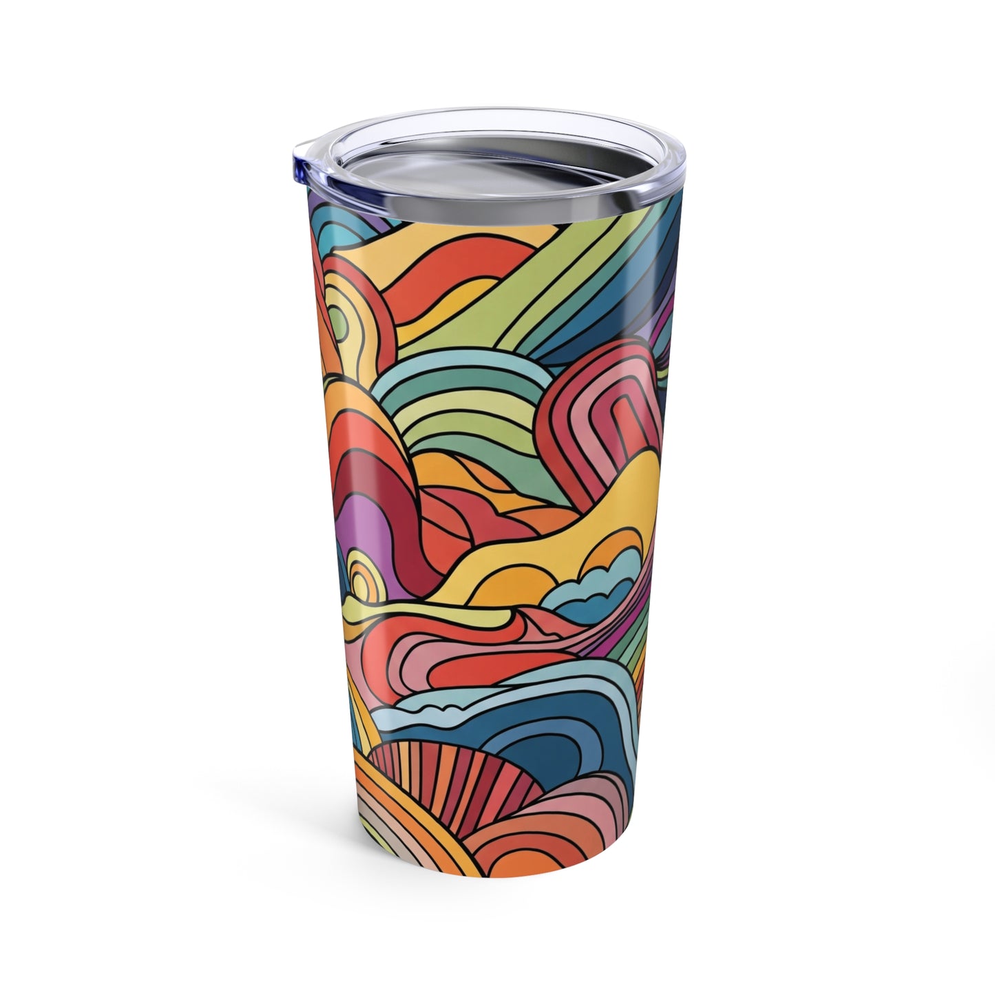20oz Stainless Steel Tumbler With Double Wall Vacuum Insulation Spill Resistant Lid Printed For Hot And Cold Drinks