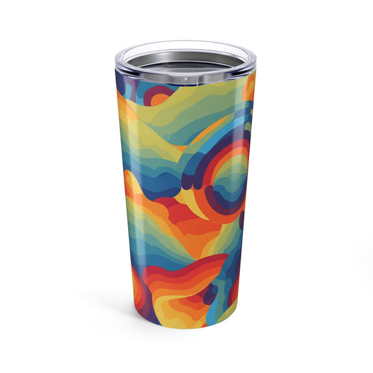 20oz Stainless Steel Printed Tumbler With Double Wall Insulation Keeps Hot And Cold Beverages Spill Resistant