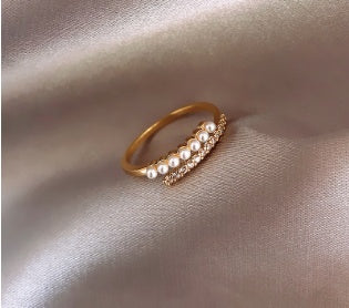 Real Gold Plating Cats Eye Rabbit Ring Alloy Jewels For Women Korean Style And Dainty Design Fashion Accessory