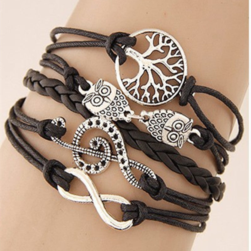 Womens Braided Tree of Life Bracelet Adjustable Wax Wire Alloy Fashion Accessory For Everyday Wear Gift Ready