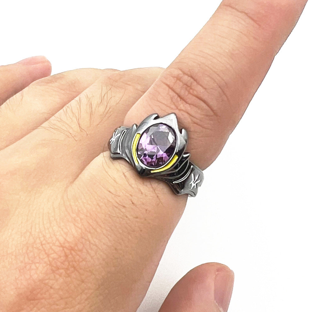 Unisex Geometric Ring With Rhinestone Accent Durable Alloy Electroplated Fashion Jewelry Accessory Gift Daily Wear