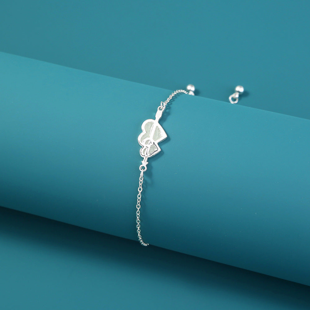 Adjustable Copper Flower Bracelet For Women And Girls