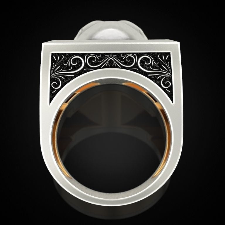 Electroplated Metal Skeleton Ring With Intricate Skull Design European And American Statement Ring Skull Rings