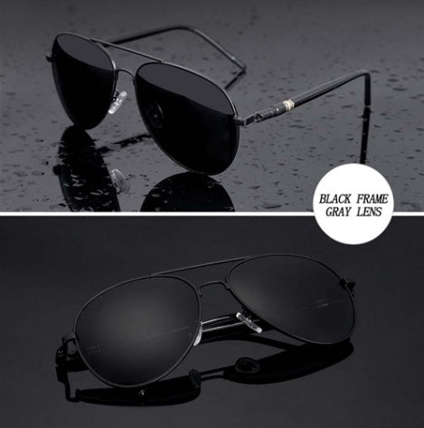 Polarized Driving Sunglasses With Mirror Coating TAC Lenses And Frame Anti Glare UV Protection Clear Backlight Sun