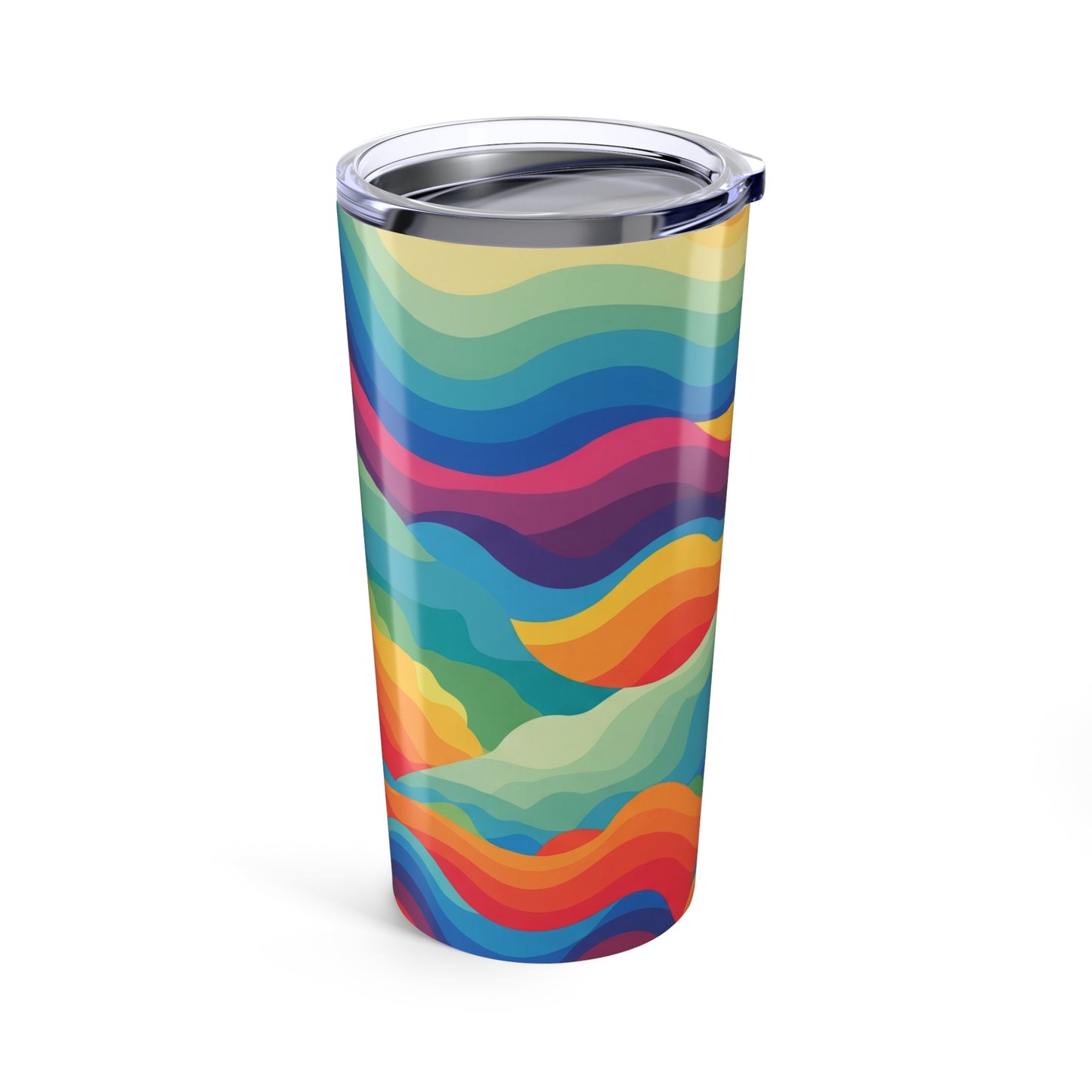 20oz Stainless Steel Drink Container Vacuum Insulated Leak Proof Travel Mug BPA Free With Vibrant Printed Design