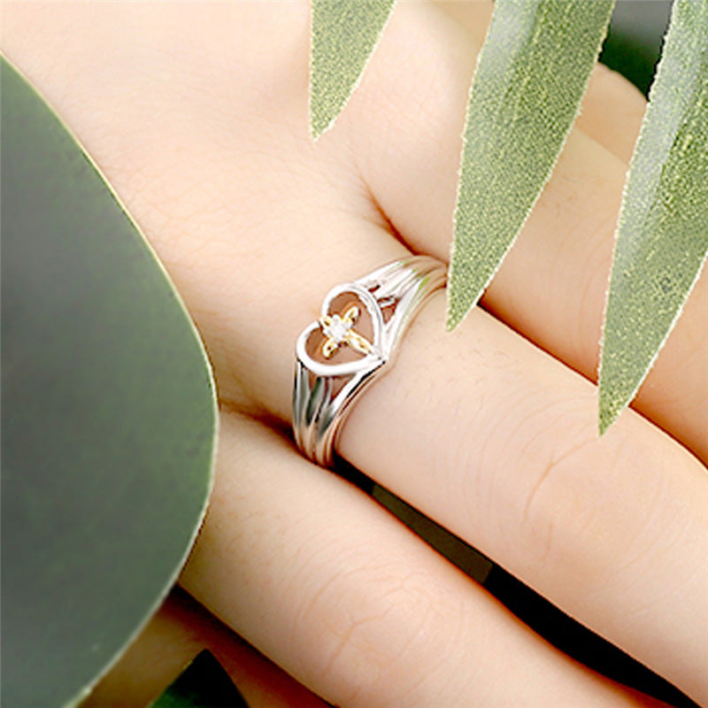 Love Cross Diamond Ring