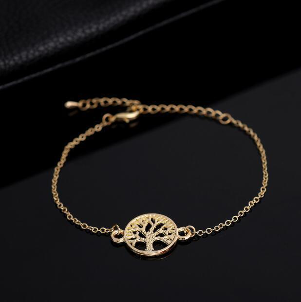 Copper Tree Of Life Bracelet For Women Jewelry Gift Individually Packed Hollow Circular Geometric Design For Her