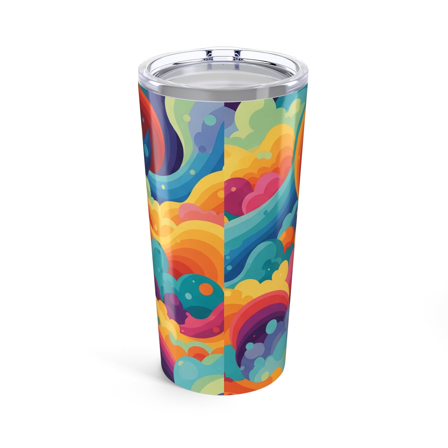 20 Oz Stainless Steel Tumbler With Double Wall Vacuum Insulation Spill Resistant BPA Free Printed Design Drink