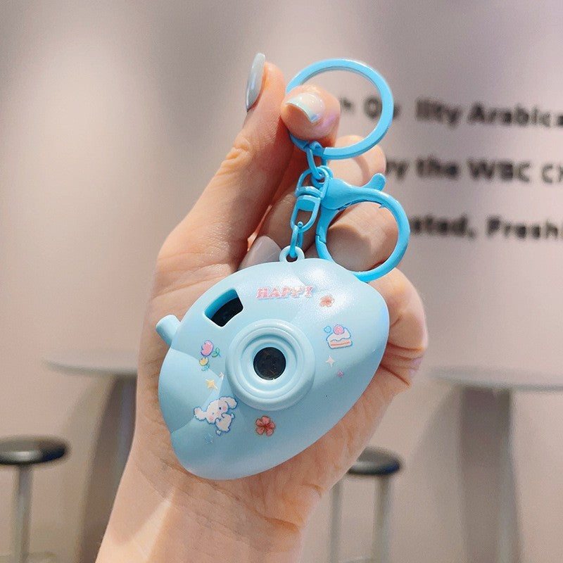 Cute Cartoon Keychain Mini Cloud Camera Projection Lamp Novelty Gifts Blue Dog Green Dinosaur Beige Bear and Rabbit