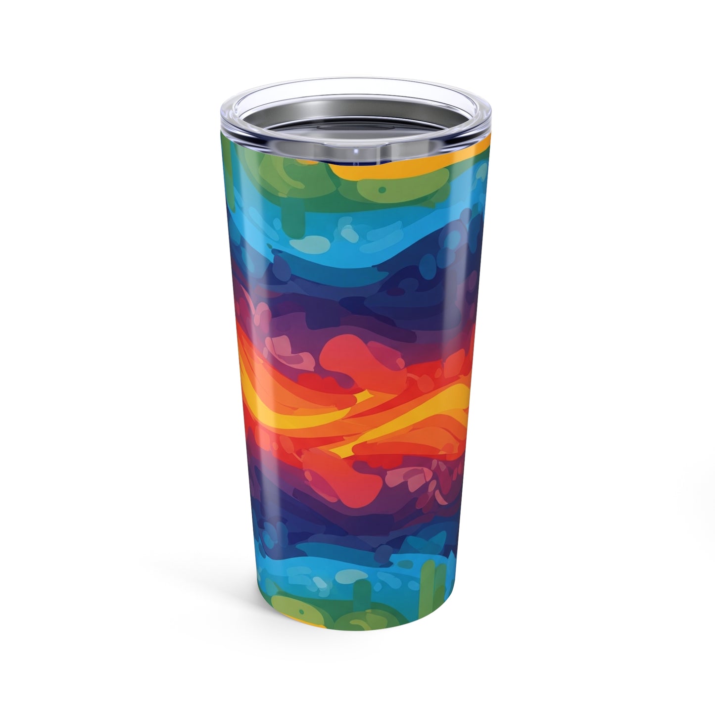 20oz Stainless Steel Tumbler With Printed Graphic Double Wall Vacuum Insulation Travel Mug Leak Proof Coffee Cup