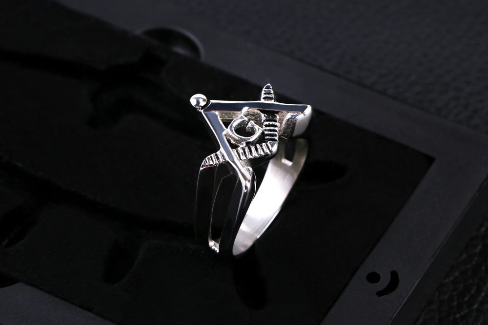Stainless Steel Jewelry Ring Ring Personalized Titanium Steel Men's AG Letter Ring