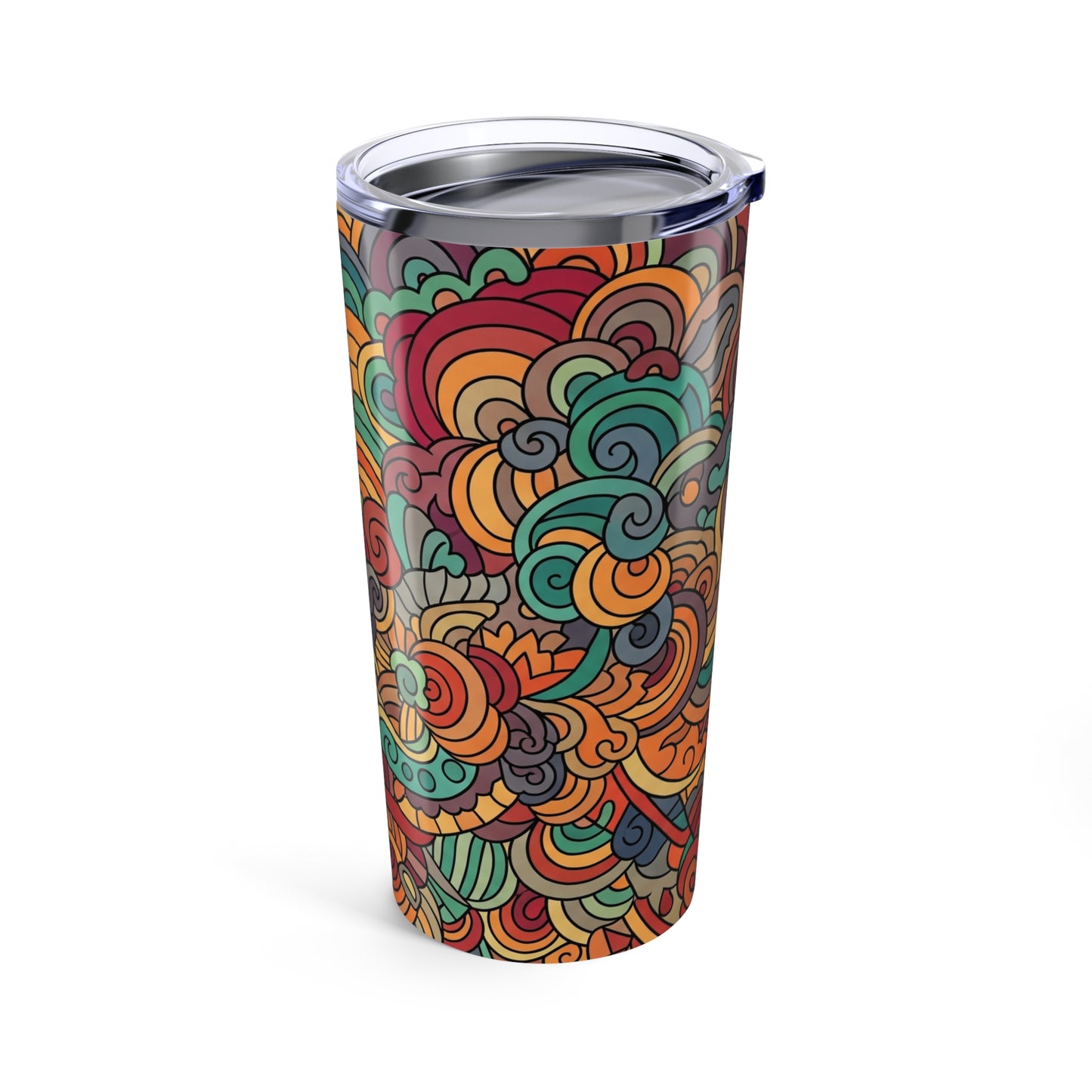 20oz Stainless Steel Tumbler With Double Wall Vacuum Insulation Spill Resistant BPA Free Printed For Hot And Cold