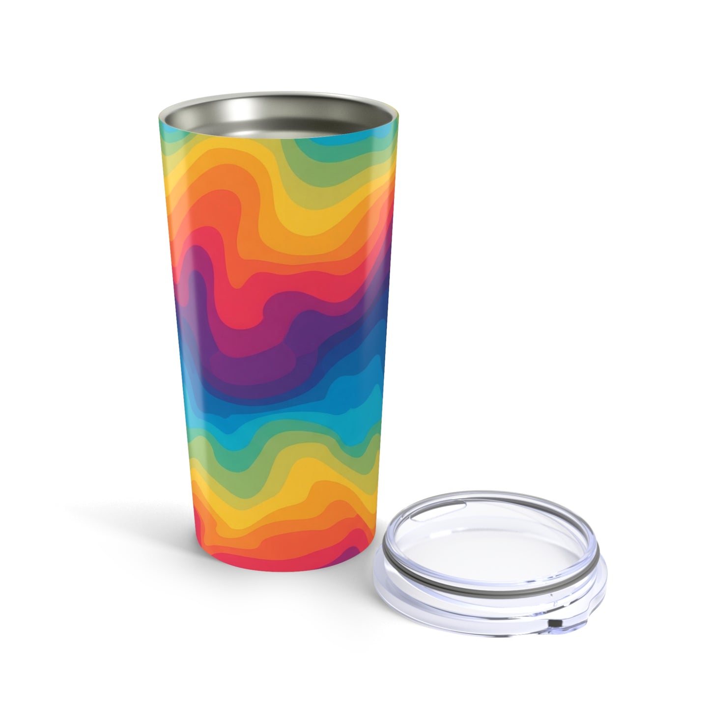 20 Oz Durable Metal Coffee Cup With Double Wall Insulation Keeps Drinks Hot Or Cold Printed Art Finish Dishwasher