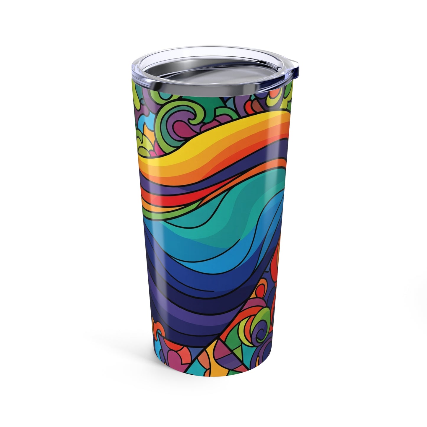 20Oz Stainless Steel Tumbler With Double Wall Vacuum Insulation Spill Resistant Thermal Coffee Cup With Printed